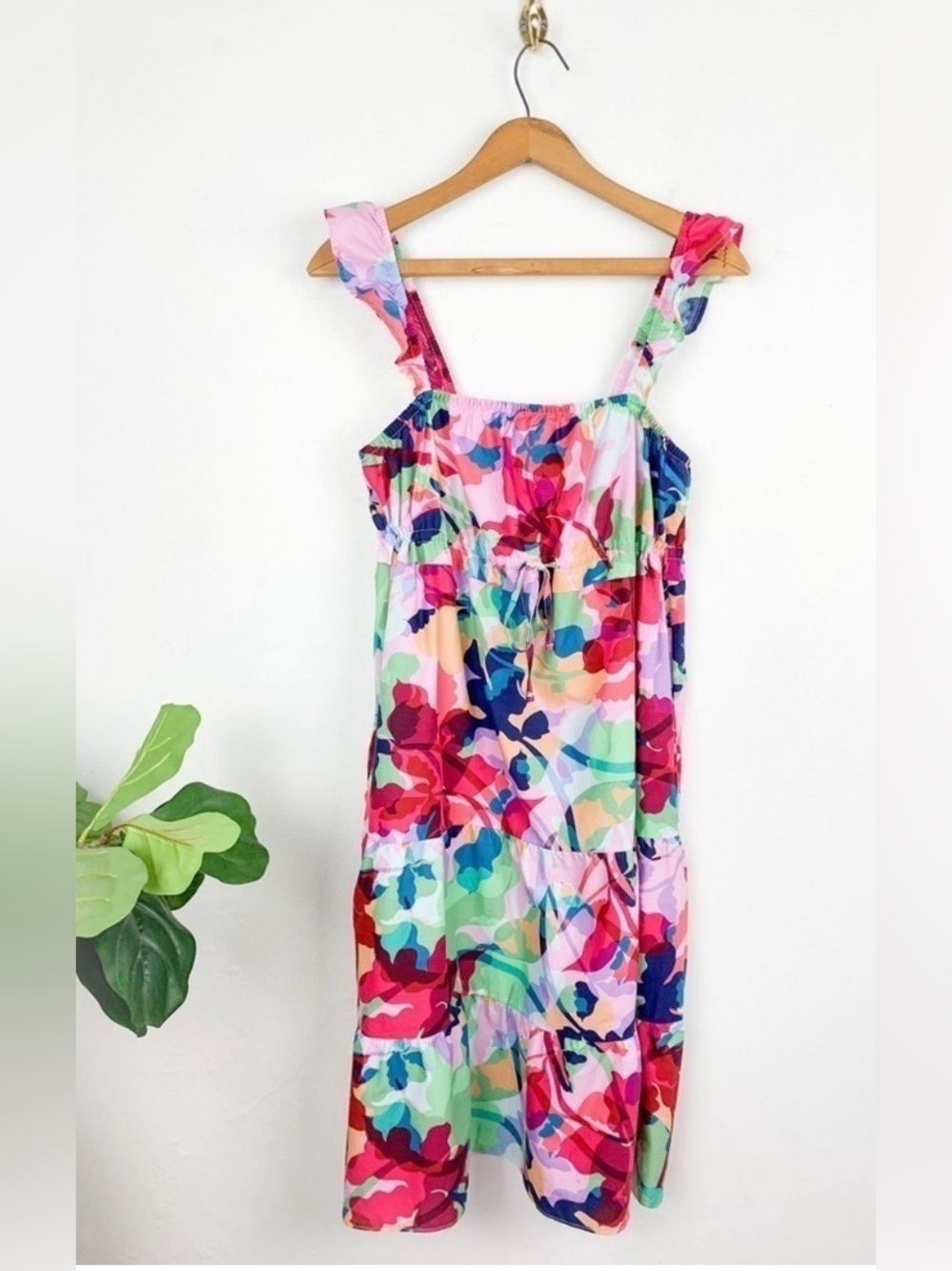Steve Madden Floral Sundress in Pink, Blue & Green